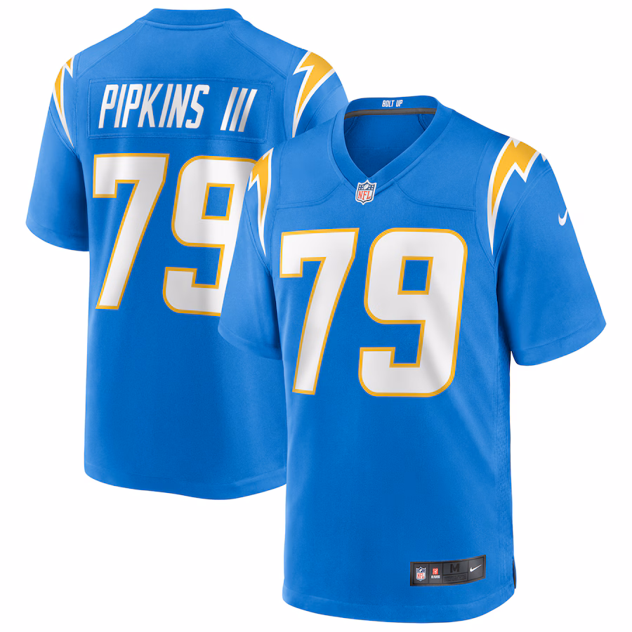 Men's Los Angeles Chargers Trey Pipkins III Nike Powder Blue Game Jersey - Puhuasuan