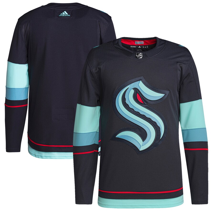 Men's Seattle Kraken adidas Navy Home Authentic Primegreen Jersey - Puhuasuan