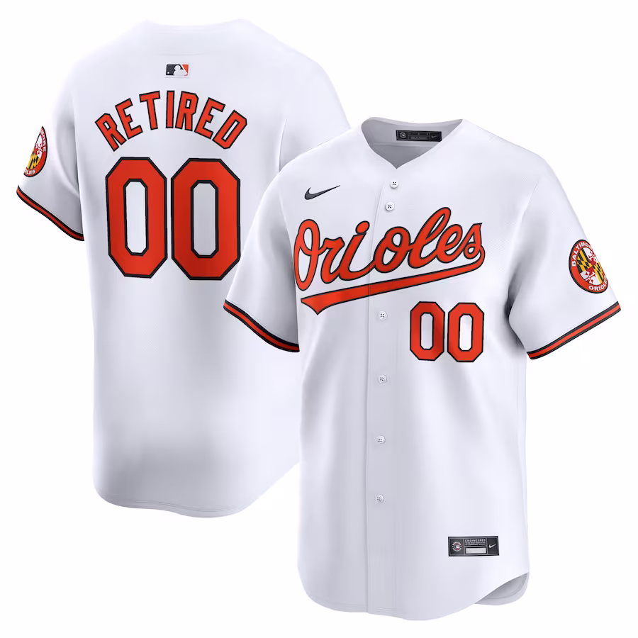 Men's Baltimore Orioles Nike White Home Limited Pick-A-Player Retired Roster Jersey - Puhuasuan
