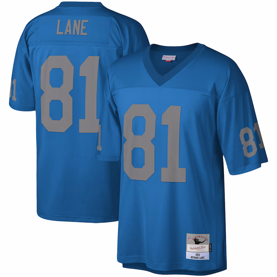 Men's Detroit Lions Richard Lane Mitchell & Ness Blue Legacy Replica Jersey - Puhuasuan