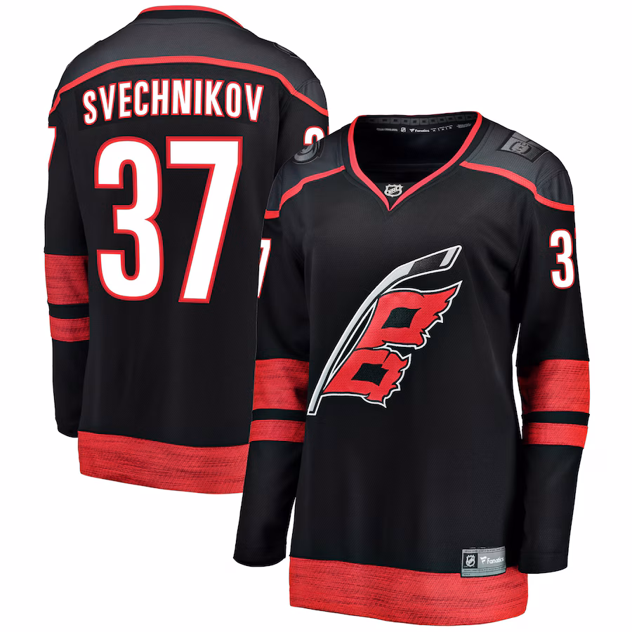 Women's Carolina Hurricanes Andrei Svechnikov Fanatics Black Home Breakaway Player Jersey - Puhuasuan