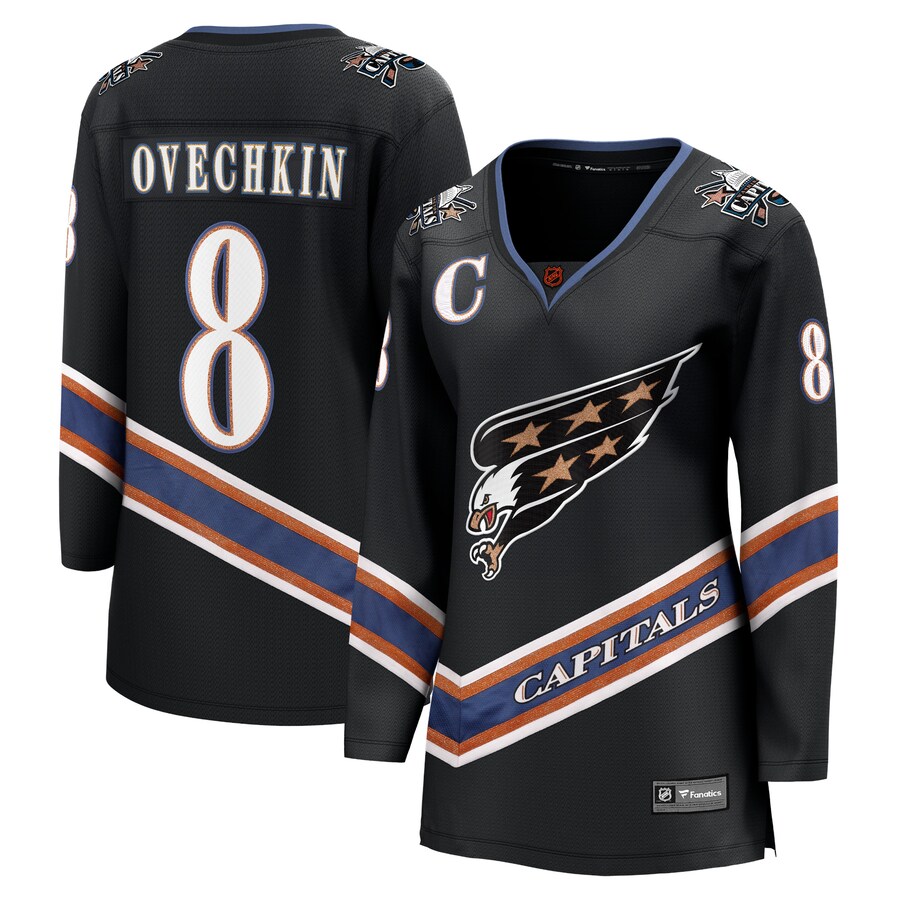 Women's Washington Capitals Alexander Ovechkin Fanatics Branded Black Special Edition 2.0 Breakaway Player Jersey - Puhuasuan