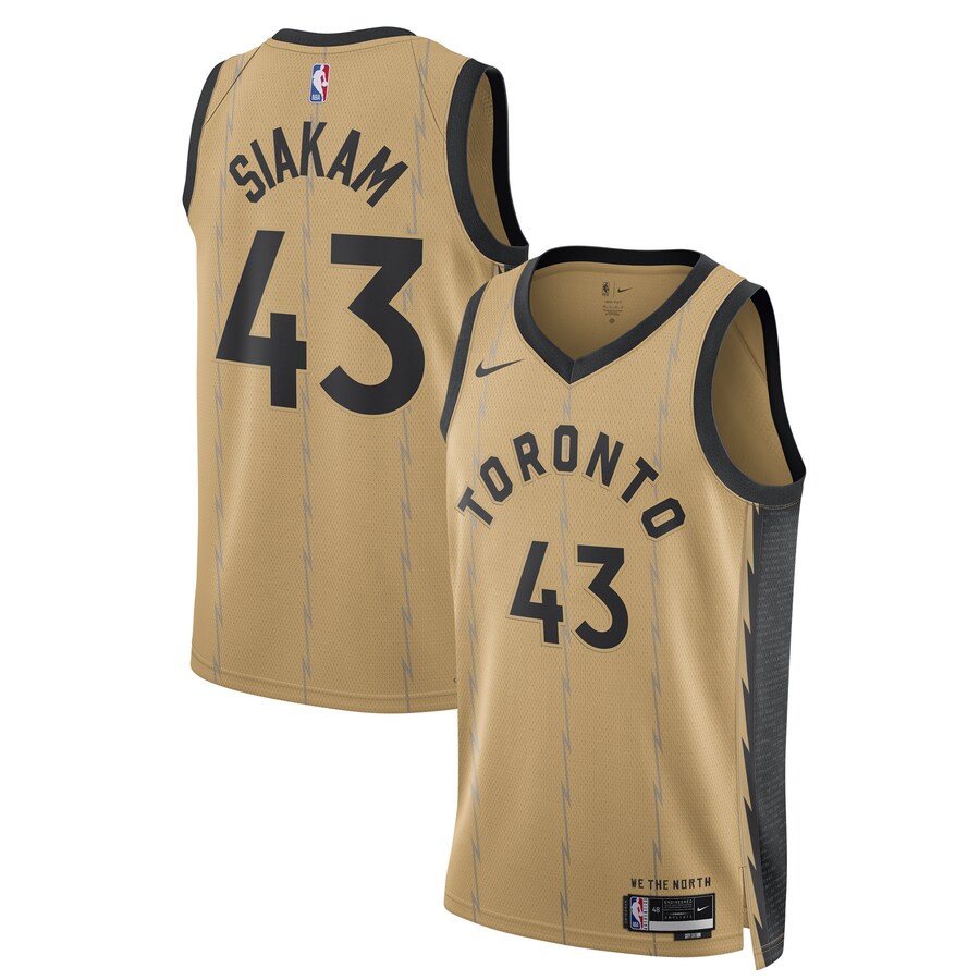 Unisex Toronto Raptors Pascal Siakam Nike Gold 2023/24 Swingman Jersey - City Edition - Puhuasuan