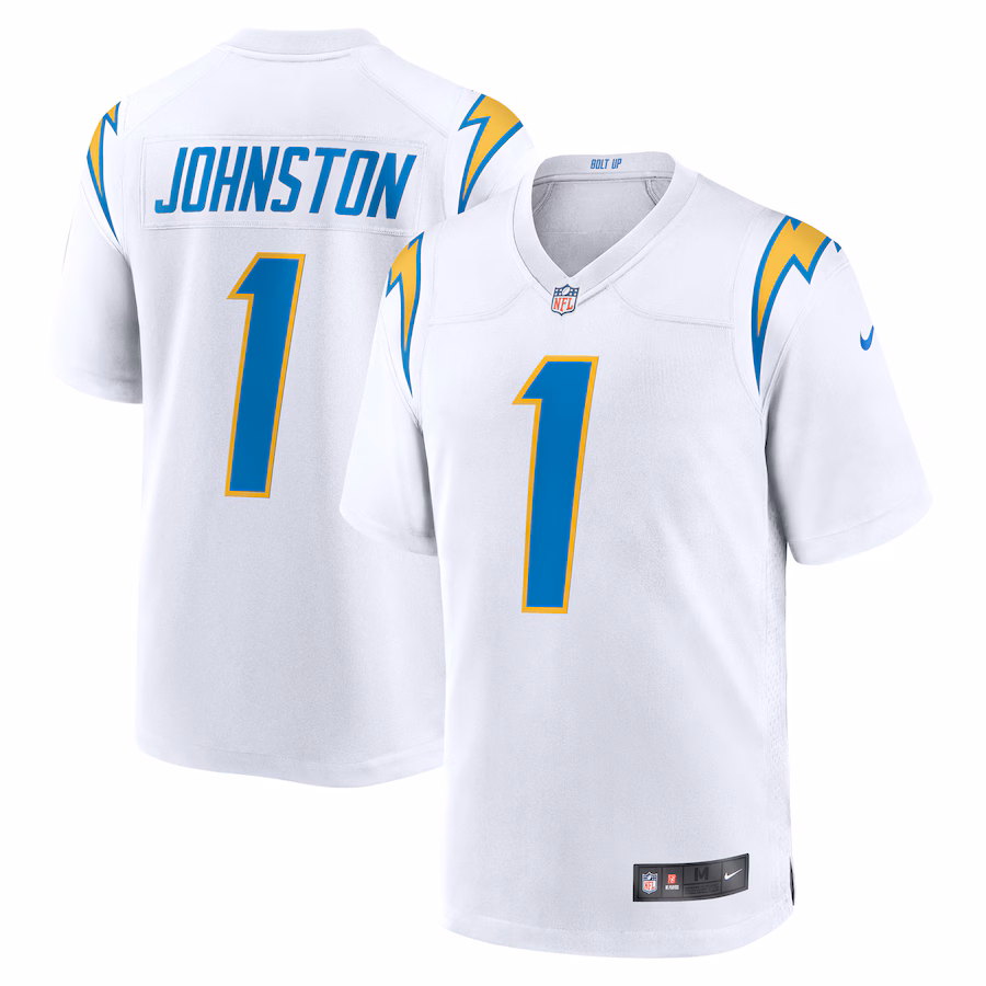 Men's Los Angeles Chargers Quentin Johnston Nike White Away Game Jersey - Puhuasuan