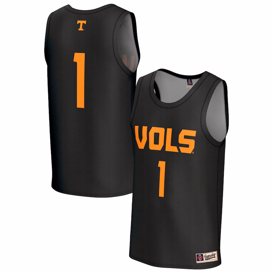 Youth GameDay Greats #1 Black Tennessee Volunteers Lightweight Basketball Fashion Jersey - Puhuasuan