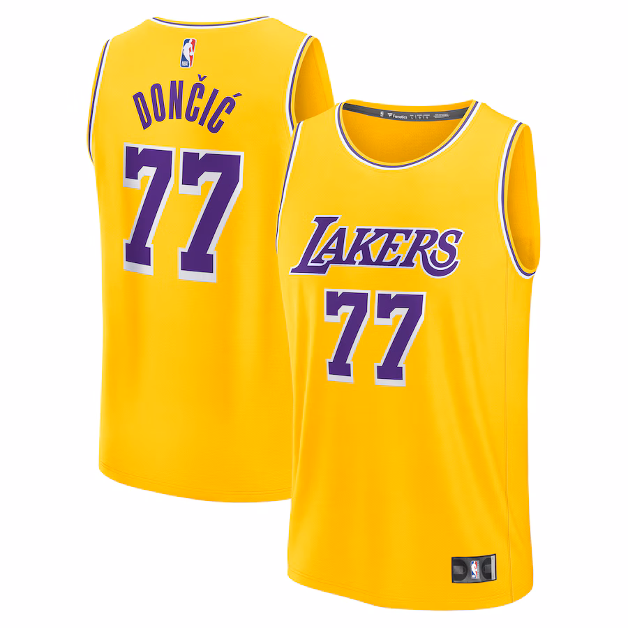 Youth Los Angeles Lakers Luka Don?i? Fanatics Gold Fast Break Replica Player Jersey - Puhuasuan