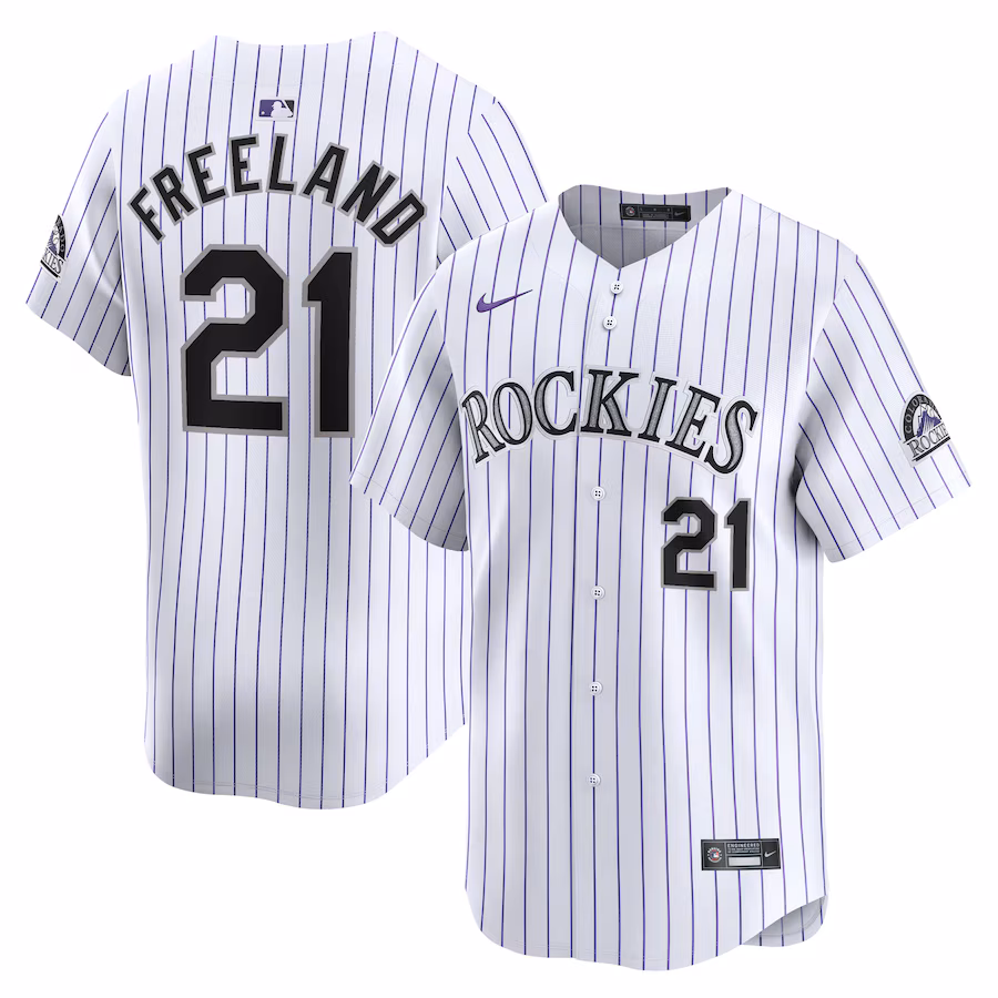Men's Colorado Rockies Kyle Freeland Nike White Home Limited Player Jersey - Puhuasuan