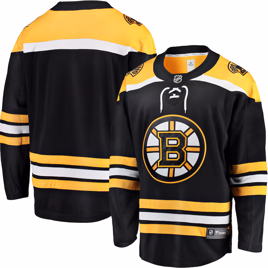 Men's Boston Bruins Fanatics Black Breakaway Home Jersey - Puhuasuan