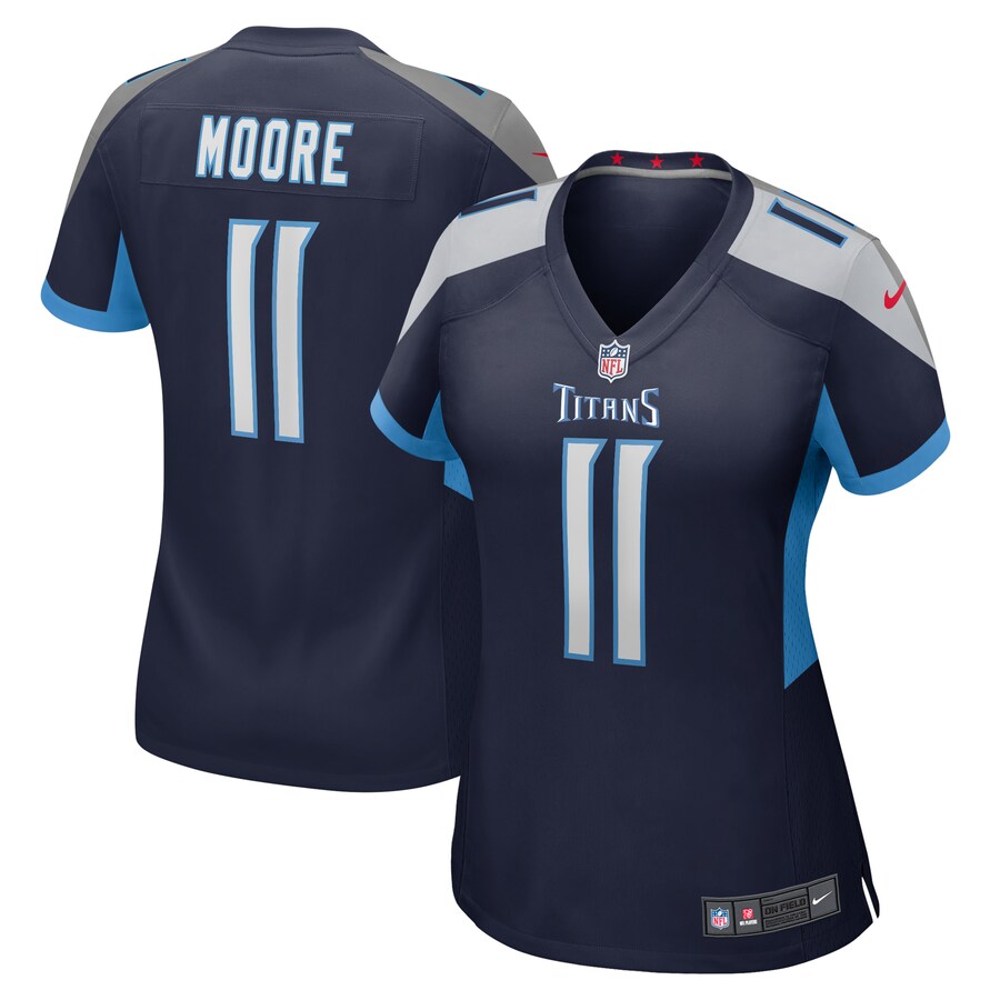 Women's Tennessee Titans Chris Moore Nike  Navy  Game Jersey - Puhuasuan