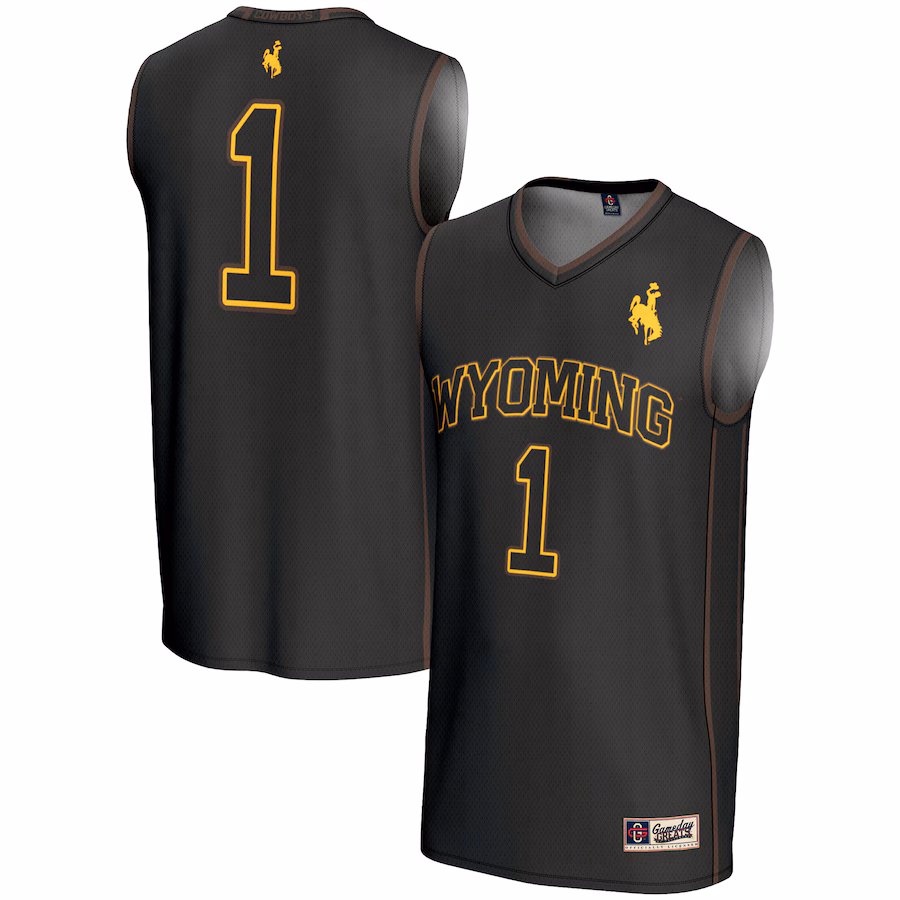 Youth GameDay Greats #1 Black Wyoming Cowboys Lightweight Basketball Jersey - Puhuasuan