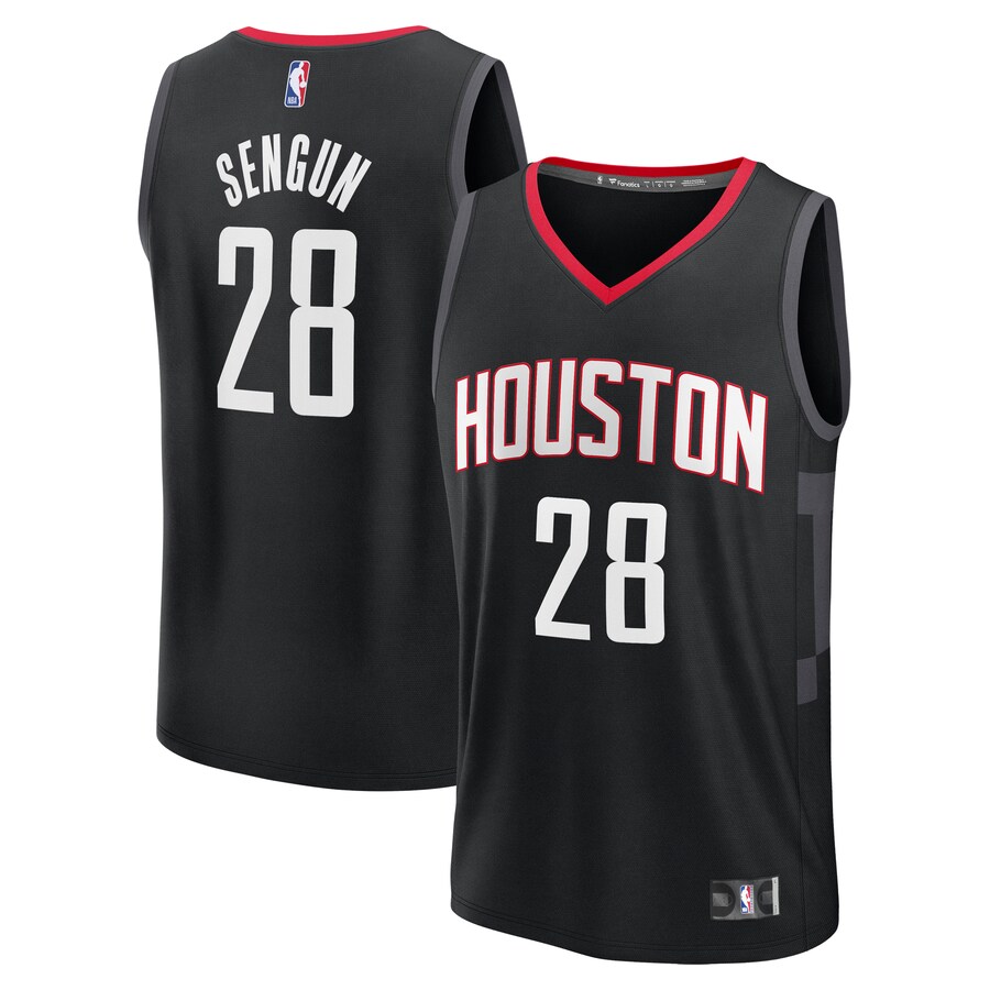Men's Houston Rockets Alperen Sengun Fanatics Black Fast Break Replica Player Jersey - Statement Edition - Puhuasuan