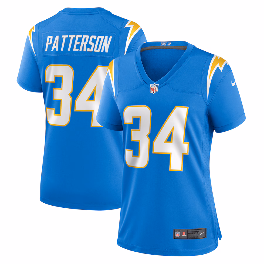Women's Los Angeles Chargers Jaret Patterson Nike  Powder Blue Team Game Jersey - Puhuasuan