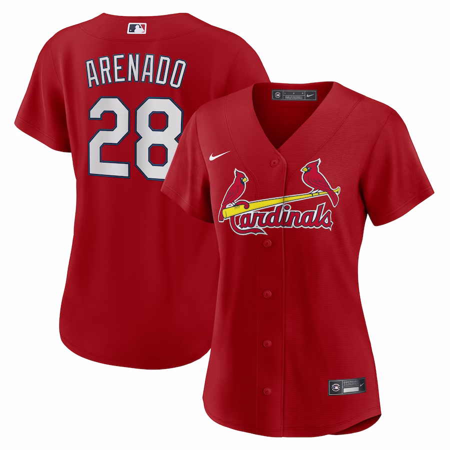 Women's St. Louis Cardinals Nolan Arenado Nike Red Alternate Replica Player Jersey - Puhuasuan