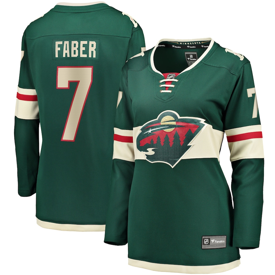 Women's Minnesota Wild Brock Faber Fanatics Green Home Breakaway Player Jersey - Puhuasuan