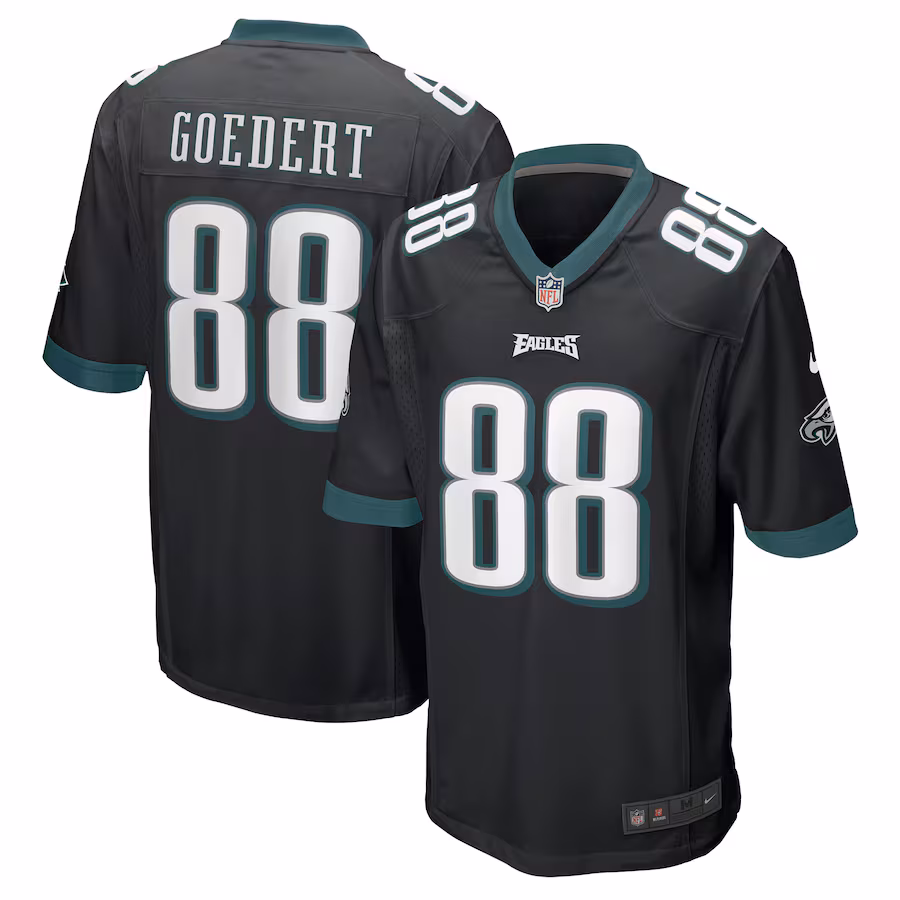 Men's Philadelphia Eagles Dallas Goedert Nike Black Game Jersey - Puhuasuan