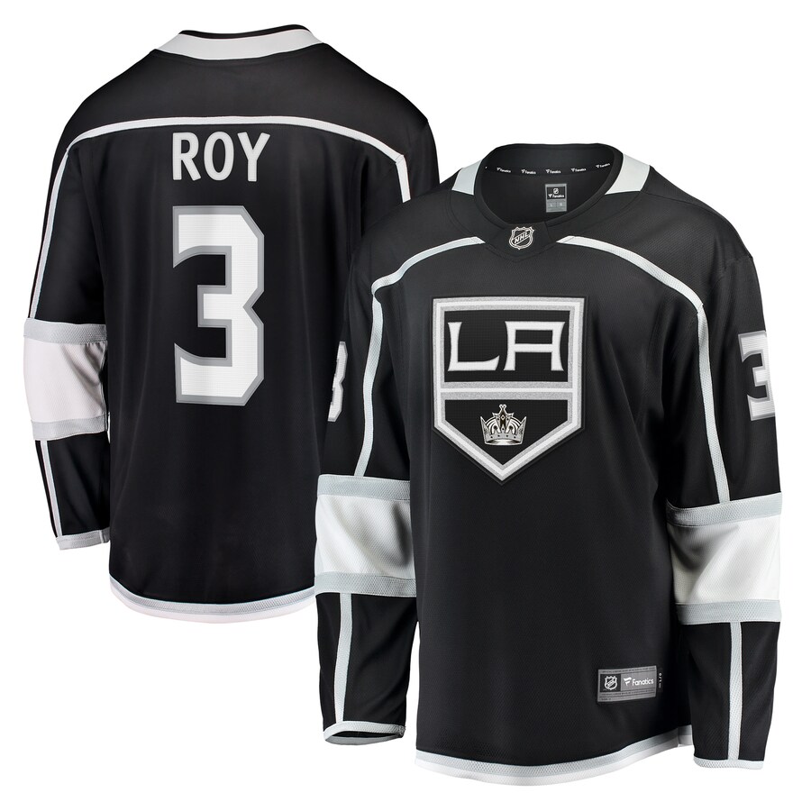 Men's Los Angeles Kings Matt Roy Fanatics Branded Black Home Breakaway Player Jersey - Puhuasuan