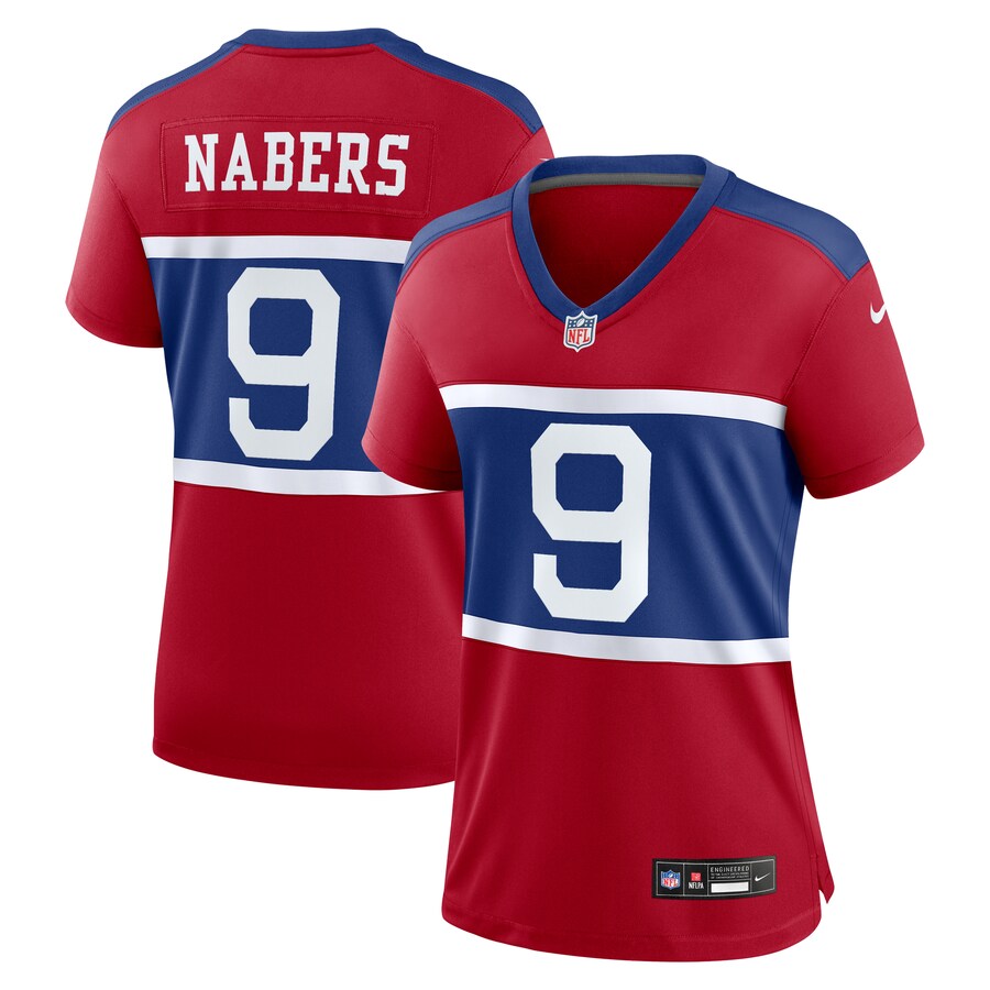 Women's New York Giants Malik Nabers Nike Century Red Alternate Player Game Jersey - Puhuasuan
