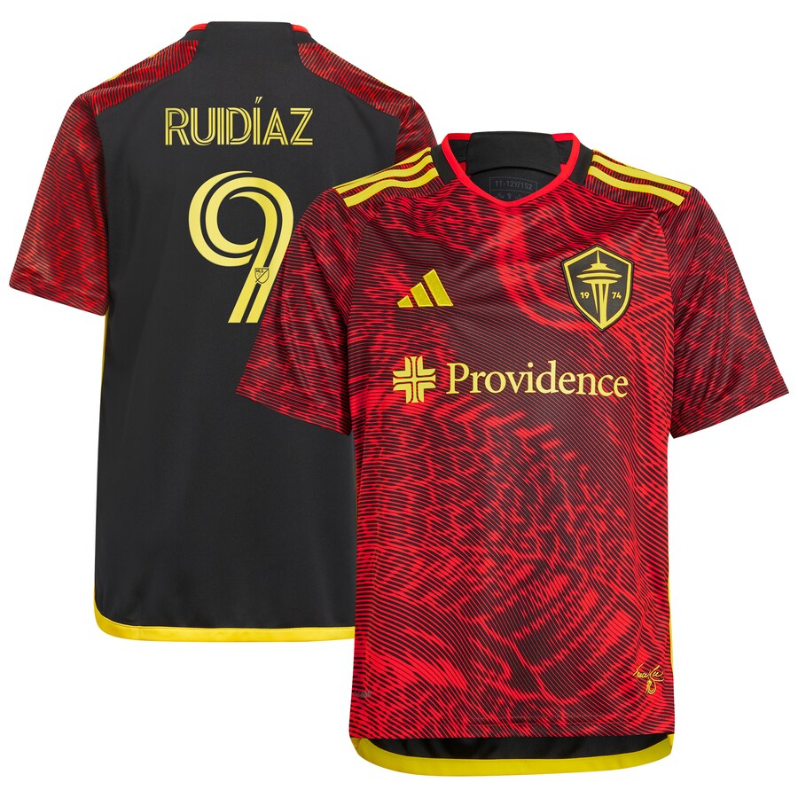 Youth Seattle Sounders FC Raul Ruidiaz adidas Red 2024 The Bruce Lee Kit Replica Player Jersey - Puhuasuan