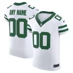 Men's New York Jets Nike White Vapor F.U.S.E. Elite Custom Jersey - Puhuasuan