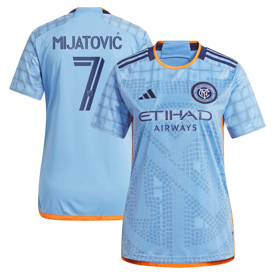 Women's New York City FC Jovan Mijatović adidas Light Blue 2024 The Interboro Kit Replica Player Jersey - Puhuasuan