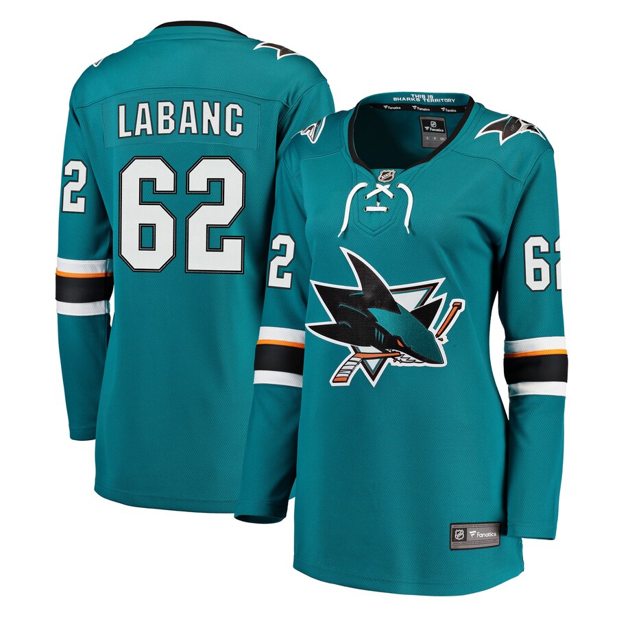 Women's San Jose Sharks Kevin Labanc Fanatics Branded Teal Breakaway Jersey - Puhuasuan
