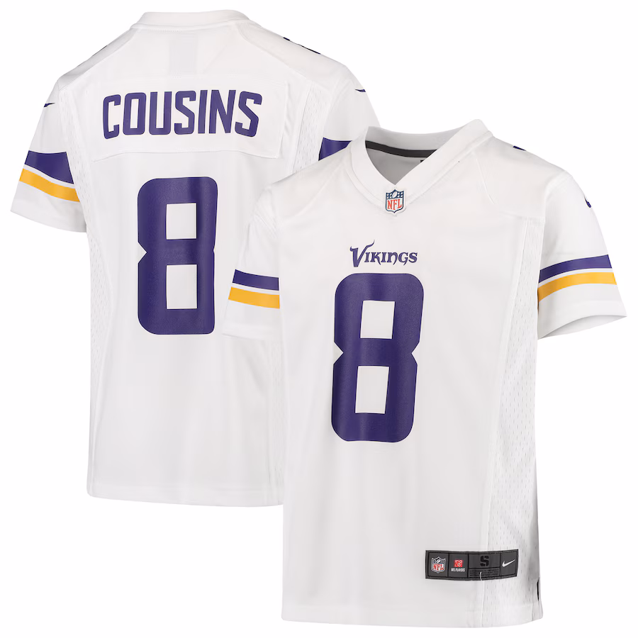 Youth Minnesota Vikings Kirk Cousins Nike White Game Jersey - Puhuasuan