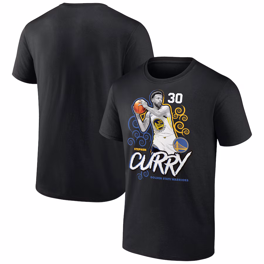 Men's Golden State Warriors Stephen Curry Black Competitor T-Shirt - Puhuasuan