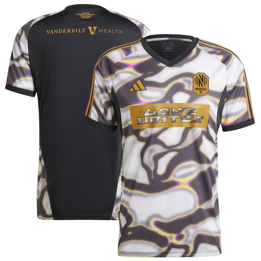 Men's Nashville SC adidas Black 2024 Pride Pre-Match Top - Puhuasuan