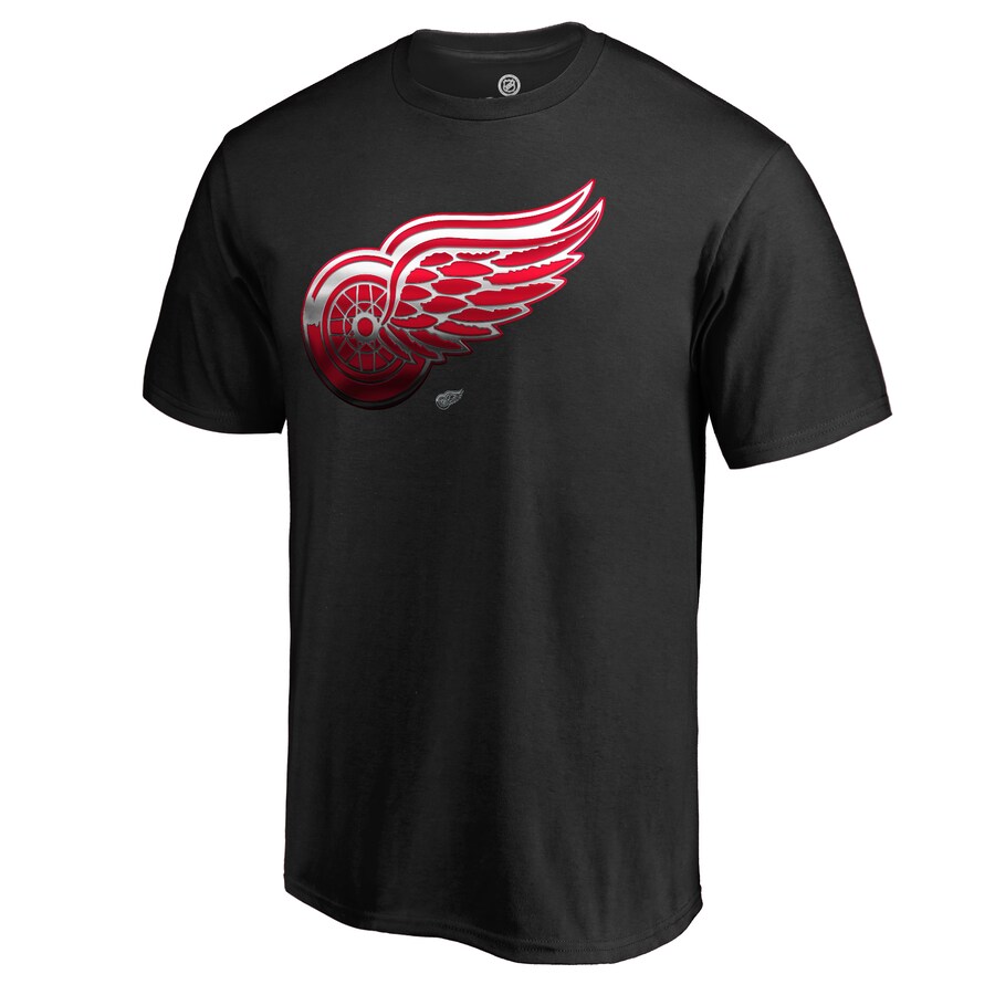 Men's Detroit Red Wings Black Midnight Mascot T-Shirt - Puhuasuan