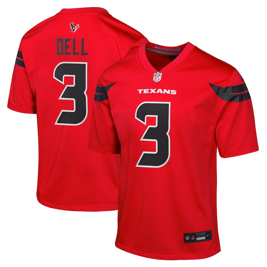 Youth Houston Texans Tank Dell Nike Red Alternate Game Jersey - Puhuasuan