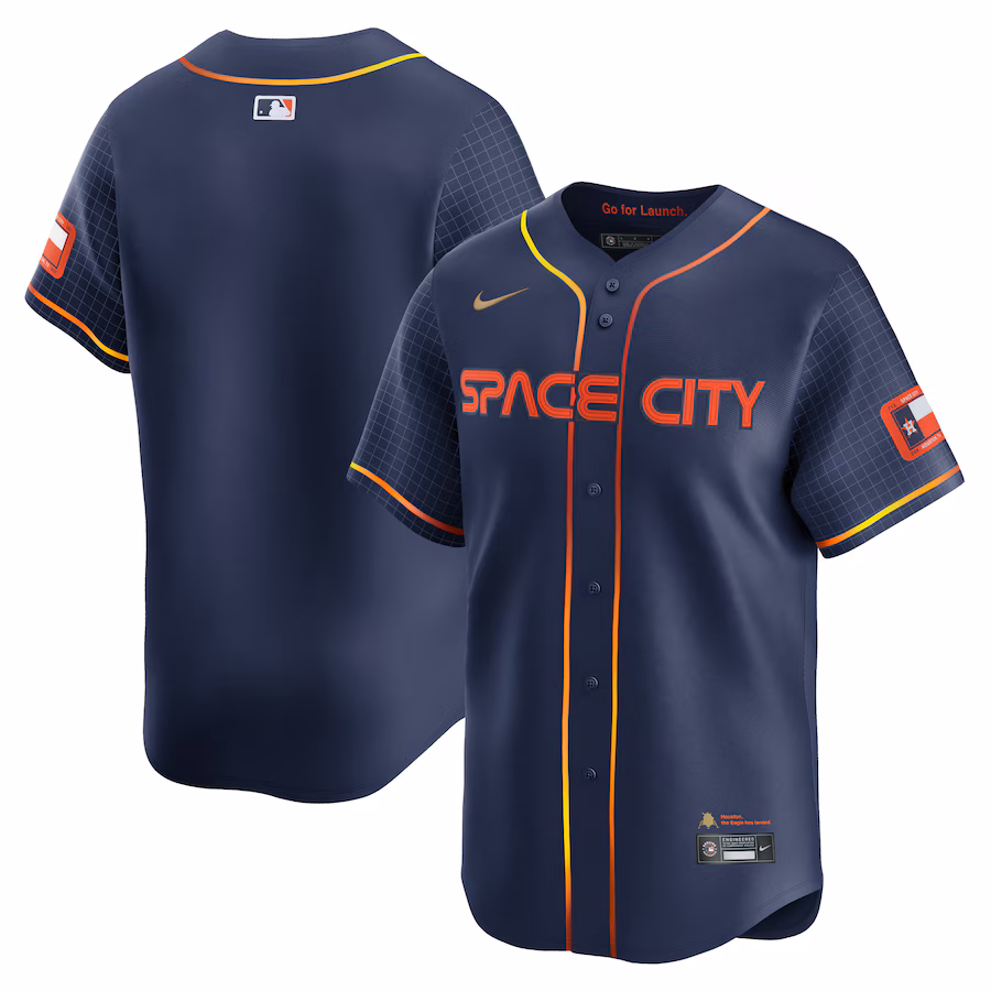 Men's Houston Astros  Nike Navy City Connect Limited Jersey - Puhuasuan