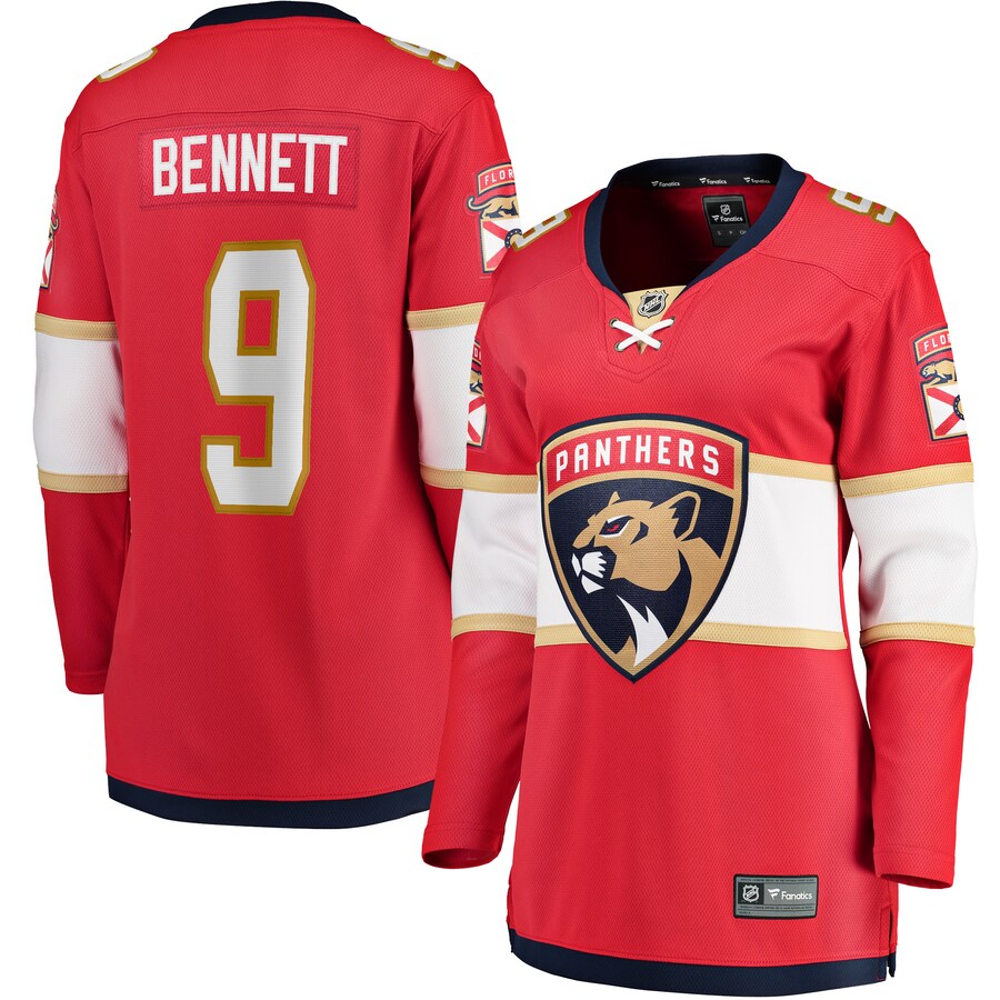 Women's Florida Panthers Sam Bennett Fanatics Branded Red 2017/18 Home Breakaway Replica Jersey - Puhuasuan