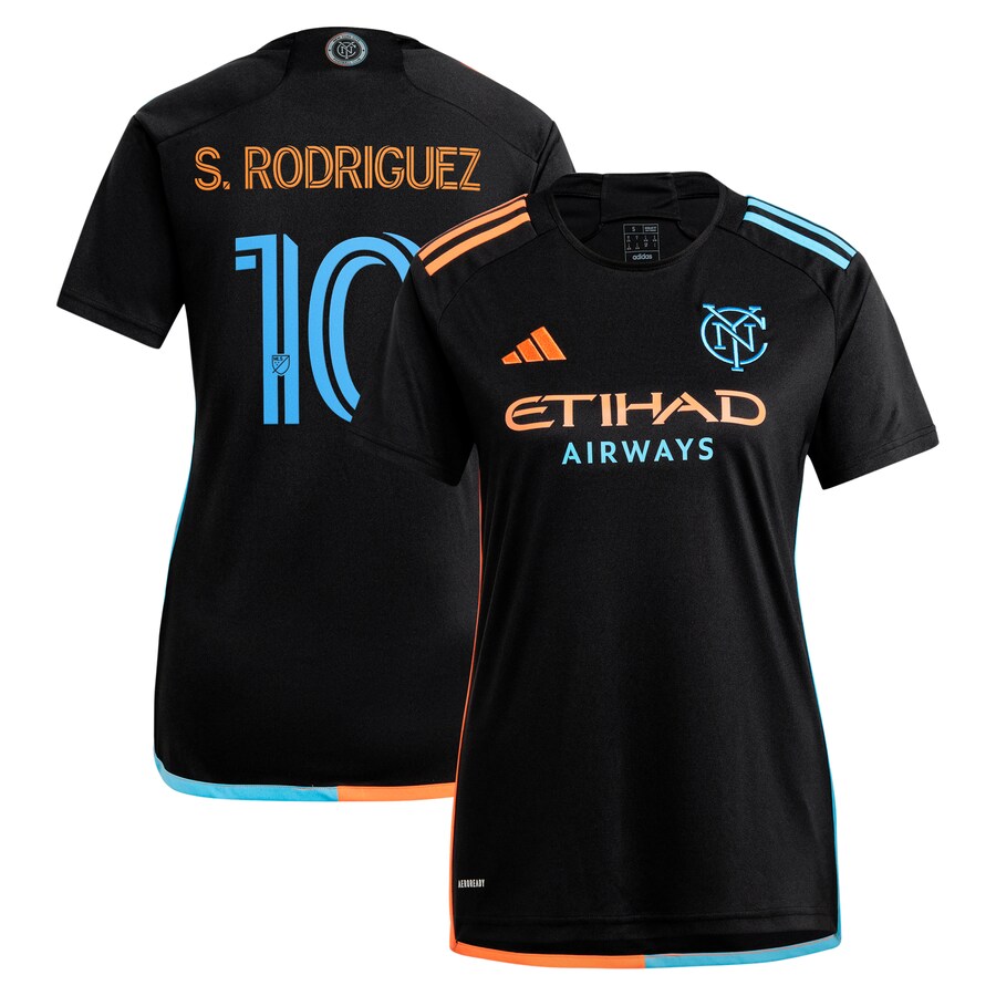 Women's New York City FC Santiago Rodríguez adidas Black 2024 24/7 Kit Replica Player Jersey - Puhuasuan
