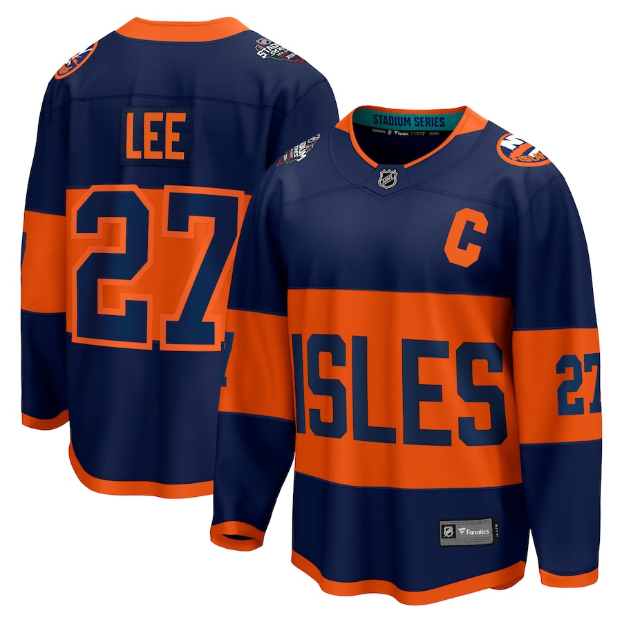 Men's New York Islanders Anders Lee Fanatics Navy 2024 NHL Stadium Series Breakaway Player Jersey - Puhuasuan