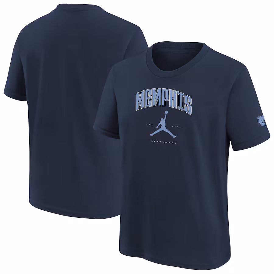 Youth Memphis Grizzlies Jordan Brand Navy Essential Cities T-Shirt - Puhuasuan