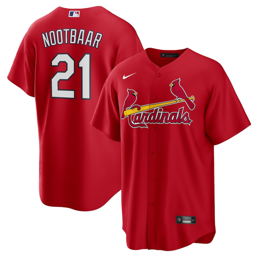 Men's St. Louis Cardinals Lars Nootbaar Nike Red Big & Tall Alternate Replica Player Jersey - Puhuasuan