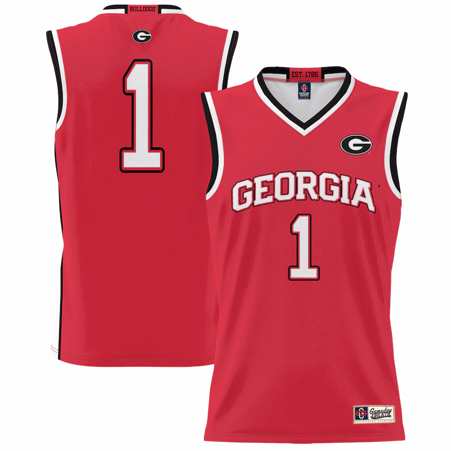 Youth GameDay Greats #1 Red Georgia Bulldogs Lightweight Basketball Jersey - Puhuasuan