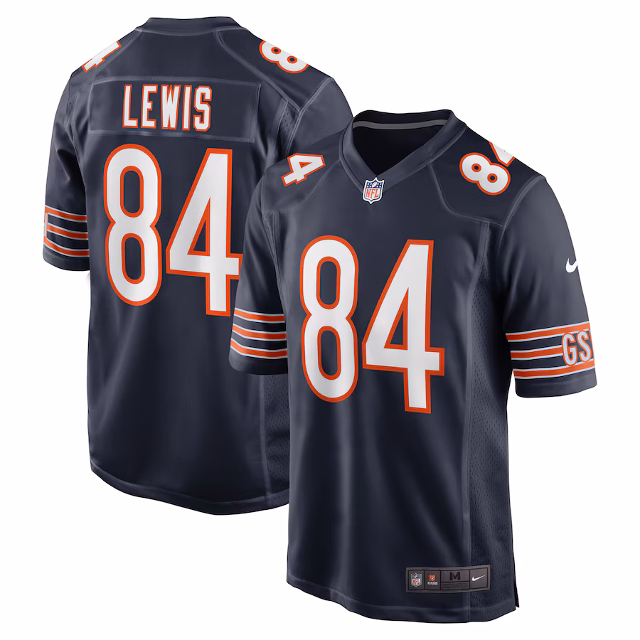 Men's Chicago Bears Marcedes Lewis Nike Navy Game Jersey - Puhuasuan