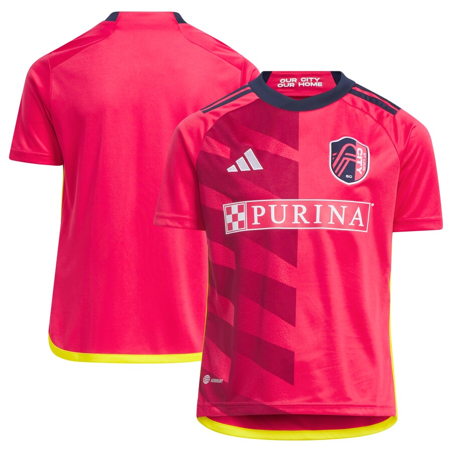 Youth St. Louis City SC adidas Red 2023 CITY Kit Replica Jersey - Puhuasuan