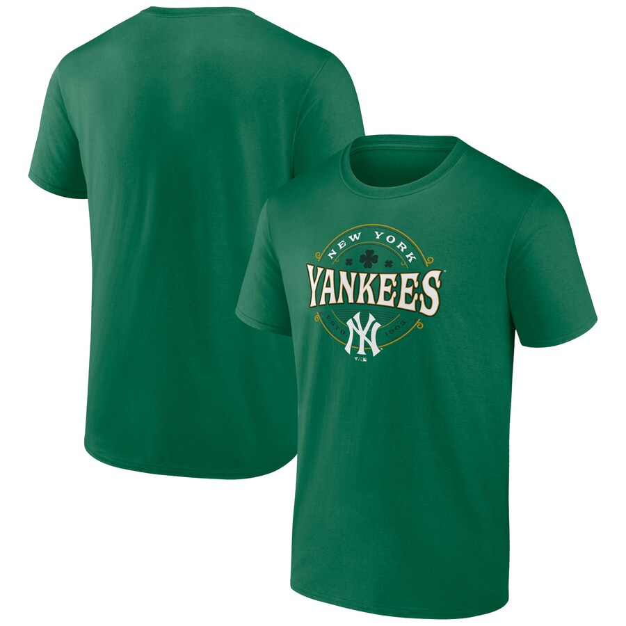Men's New York Yankees Kelly Green St. Patrick's Day Lucky T-Shirt - Puhuasuan