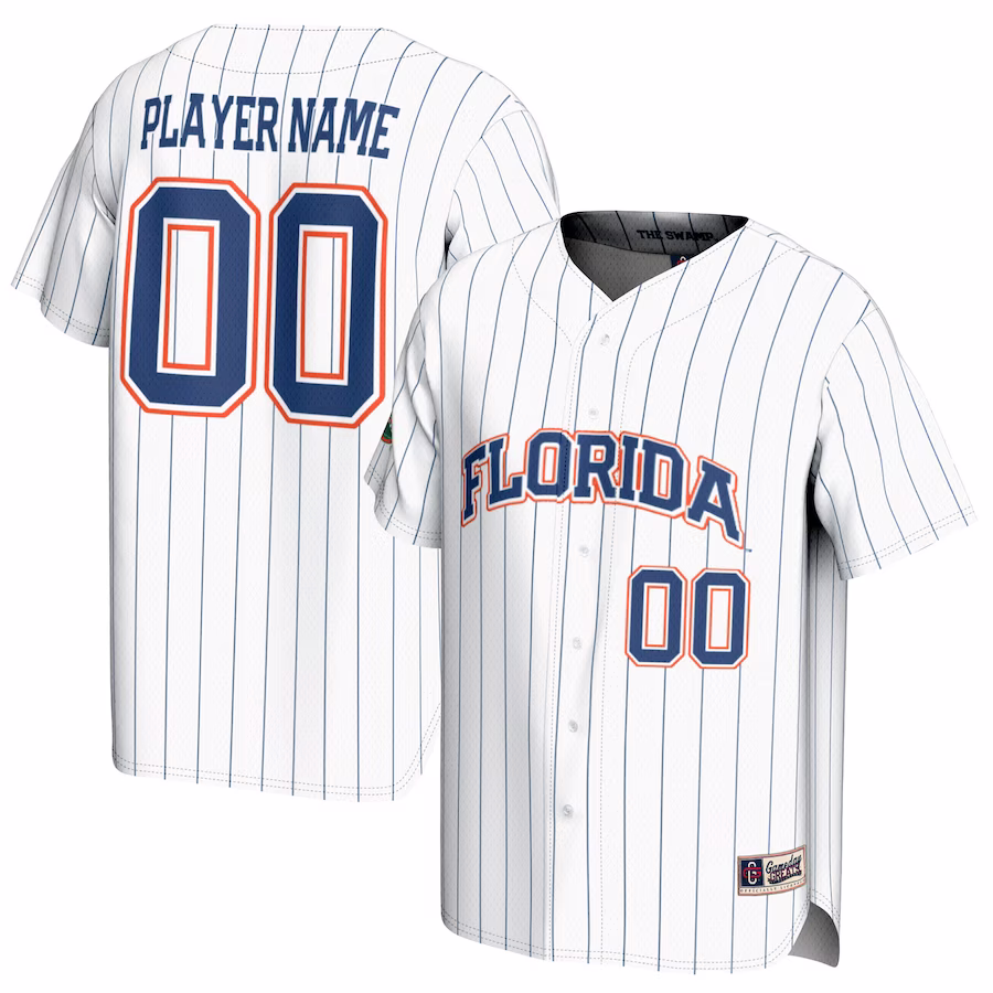 Florida Gators GameDay Greats Unisex NIL Pick-A-Player Baseball Lightweight Jersey - White - Puhuasuan