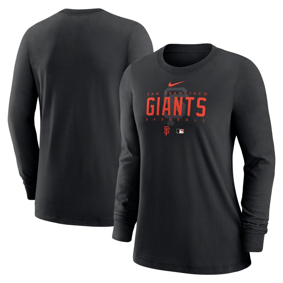 Women's San Francisco Giants Nike Black Authentic Collection Legend Performance Long Sleeve T-Shirt - Puhuasuan