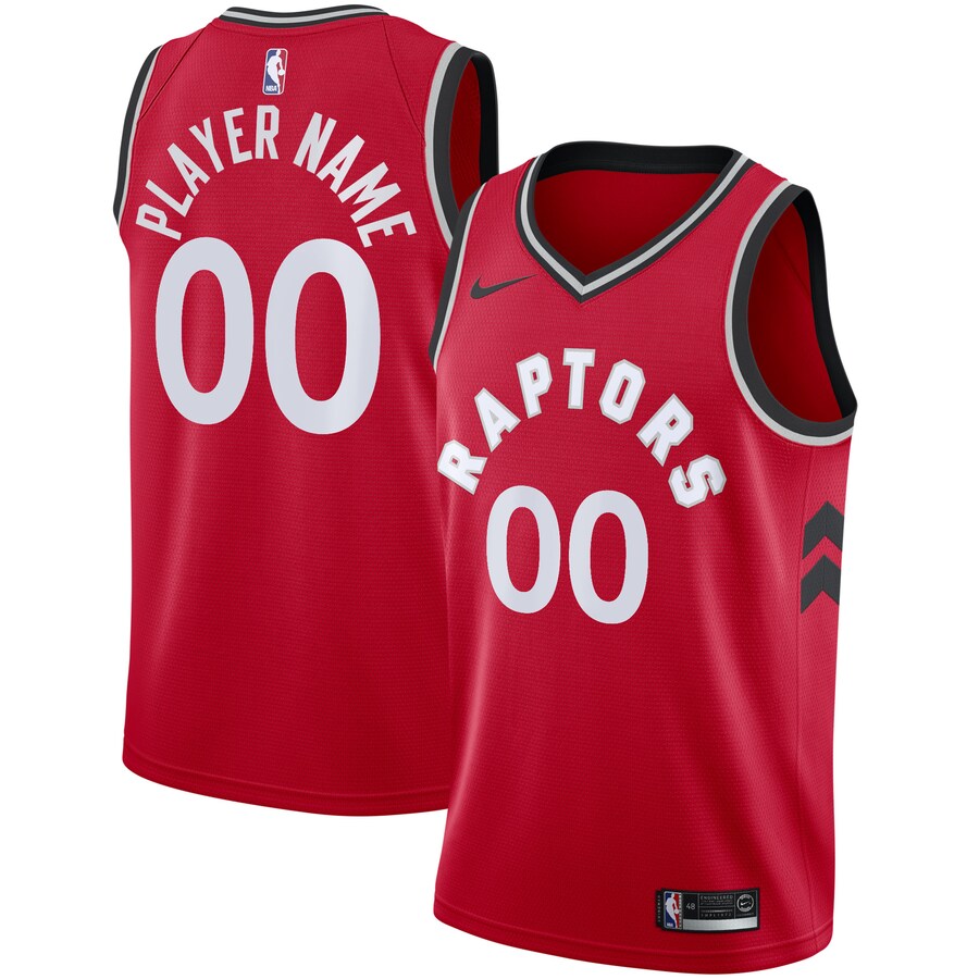Men's Toronto Raptors Nike Red 2020/21 Swingman Custom Jersey - Icon Edition - Puhuasuan