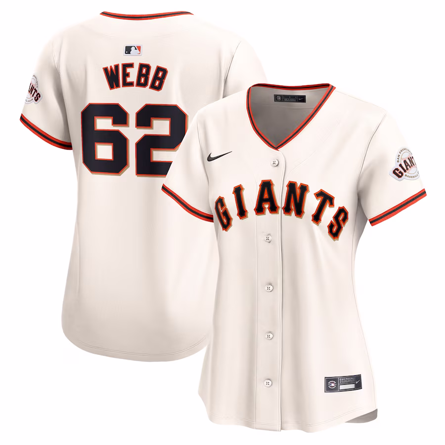 Women's San Francisco Giants Logan Webb Nike Cream Home Limited Player Jersey - Puhuasuan