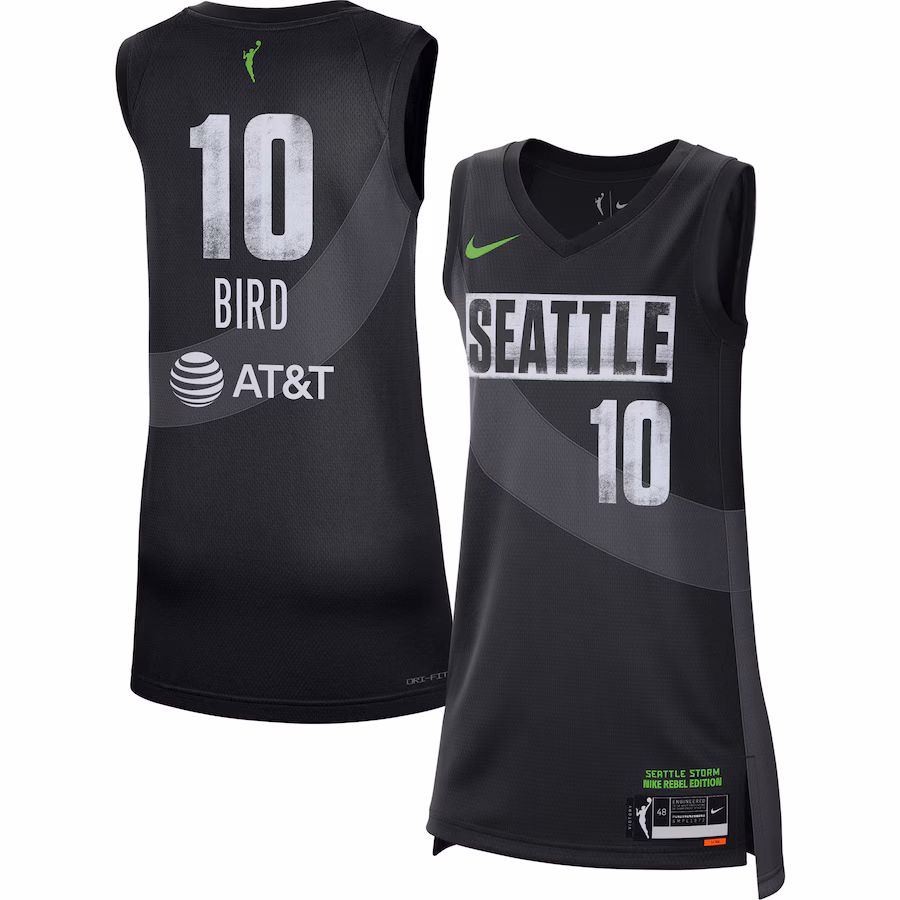Women's Seattle Storm Sue Bird Nike Black 2021 Rebel Edition Victory Player Jersey - Puhuasuan