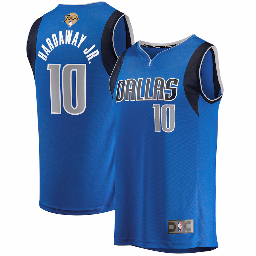 Men's Dallas Mavericks Tim Hardaway Jr. Fanatics Blue 2024 NBA Finals Fast Break Replica Player Jersey - Icon Edition - Puhuasuan