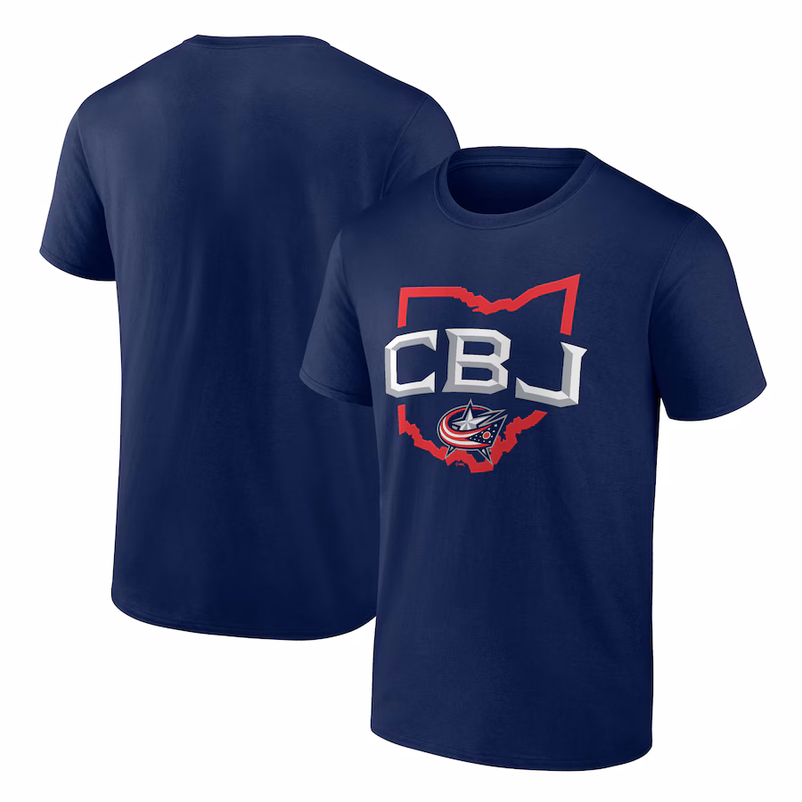 Men's Columbus Blue Jackets Navy Represent T-Shirt - Puhuasuan