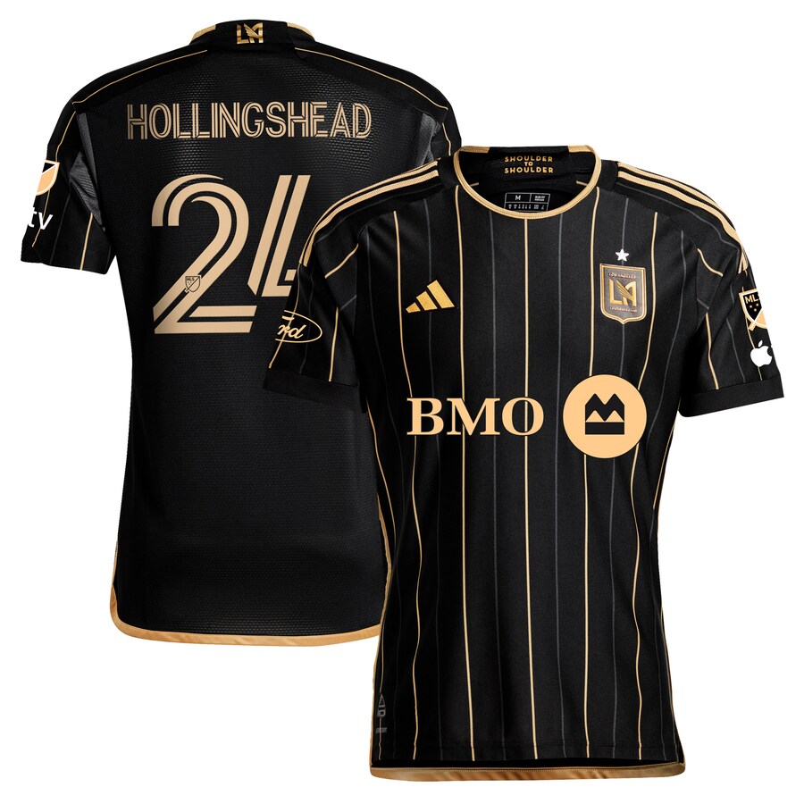 Men's LAFC Ryan Hollingshead adidas Black 2024 Primary Authentic Player Jersey - Puhuasuan