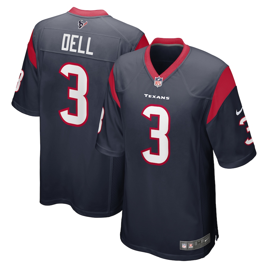 Men's Houston Texans Tank Dell Nike Navy Player Game Jersey - Puhuasuan