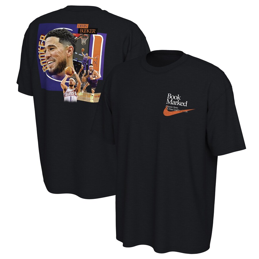 Unisex Phoenix Suns Devin Booker Nike Black All-Time Scoring Leader T-Shirt - Puhuasuan